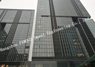 Cina Tenda di vetro della facciata di strato lustrata doppio che mura la costruzione d'acciaio del multi piano per il centro commerciale di affari fornitore