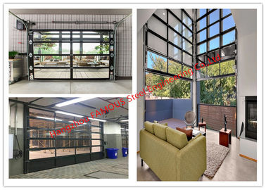 Cina Porta trasparente su misura porta di alluminio di rotolamento della struttura con il pannello di vetro temperato fornitore