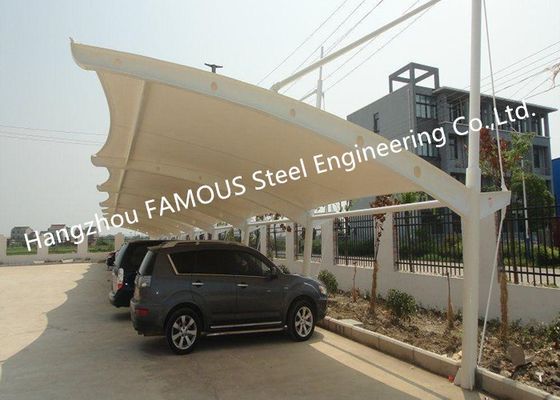 Cina Tettoia di tensione d'acciaio impermeabile di parcheggio dell'automobile della struttura della membrana di PVDF PTFE fornitore