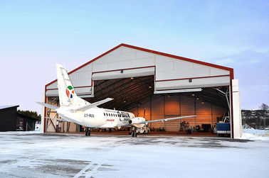 Cina Hangar per aerei d'acciaio delle porte del Rotolo-su di Clearspan Pre-costruiti con le capriate d'acciaio fornitore