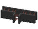 Il calcestruzzo isolato nero forma il bordo diritto 90 che l'angolo T modella i blocchetti di configurazione della parete di Icfs fornitore