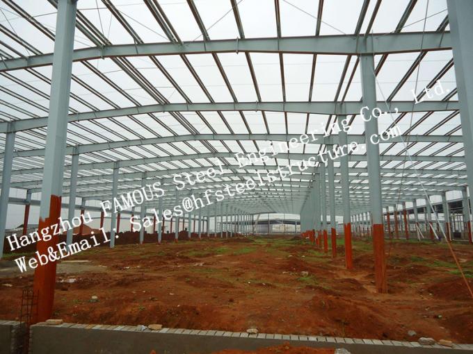 Costruzione prefabbricata del magazzino della struttura d'acciaio di progettazione della tettoia di industriale di Q235B o di Q345B 0