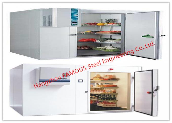 Piccolo pannello della cella frigorifera della cucina con la camera fredda di stoccaggio dell'alimento dell'unità di refrigerazione per uso del ristorante 0