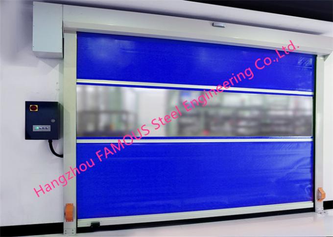 Porta industriale flessibile di rotolamento del PVC del tessuto della porta automatica intelligente di velocità veloce 0
