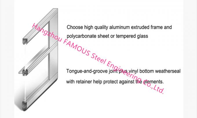 Porta sopraelevata a piena vista di vetro temperata motorizzata del garage isolata alluminio 0