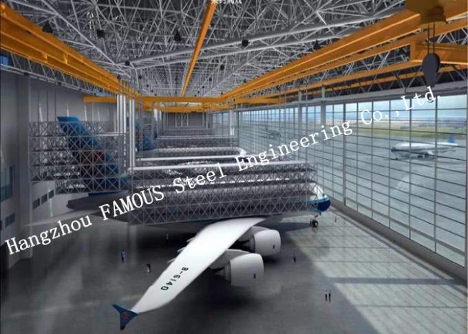 Costruzione sismica della prova di progettazione della struttura d'acciaio delle costruzioni prefabbricate flessibili del hangar per aerei 0