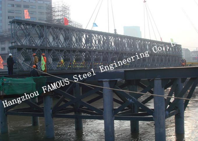 Durata della vita lunga pre costruita di affaticamento di capacità pesante d'acciaio modulare del ponte Bailey di Q345B 0