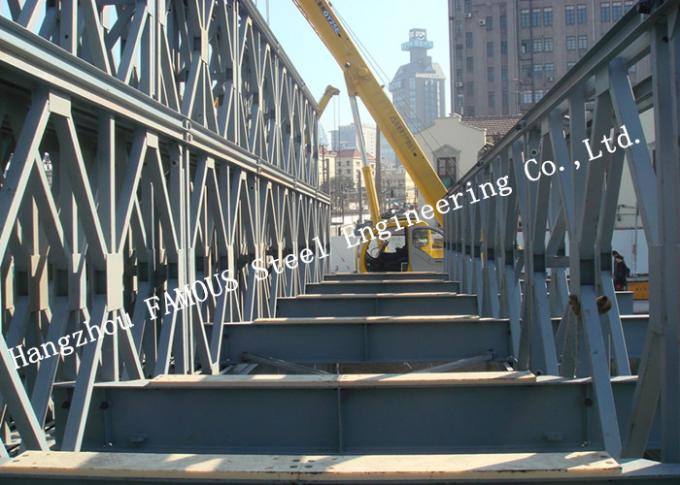 Lo stile moderno ha prefabbricato il trattamento di superficie galvanizzato ponte Bailey d'acciaio modulare 0