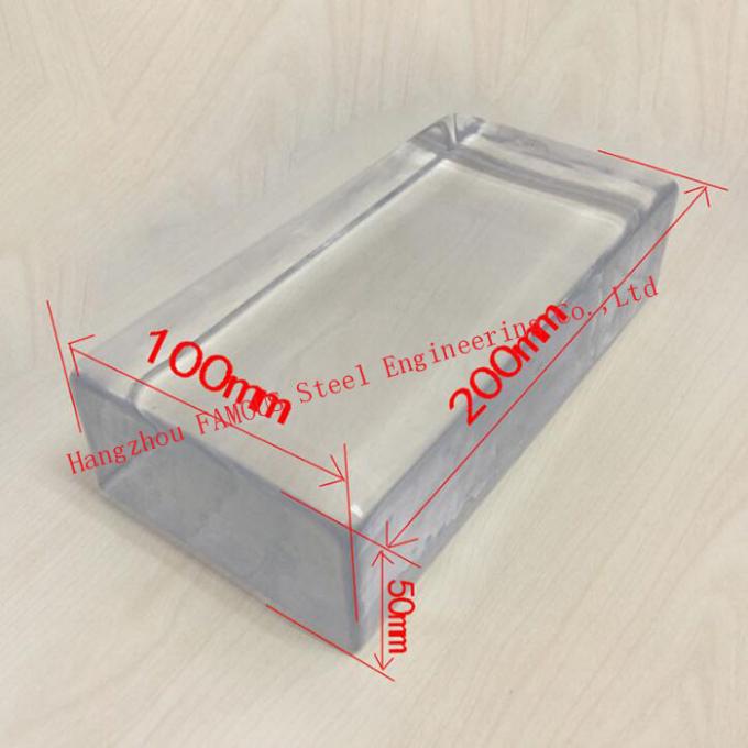 mattone di cristallo decorativo costruzione solida del blocchetto di vetro di 200x100x50mm della chiara 1