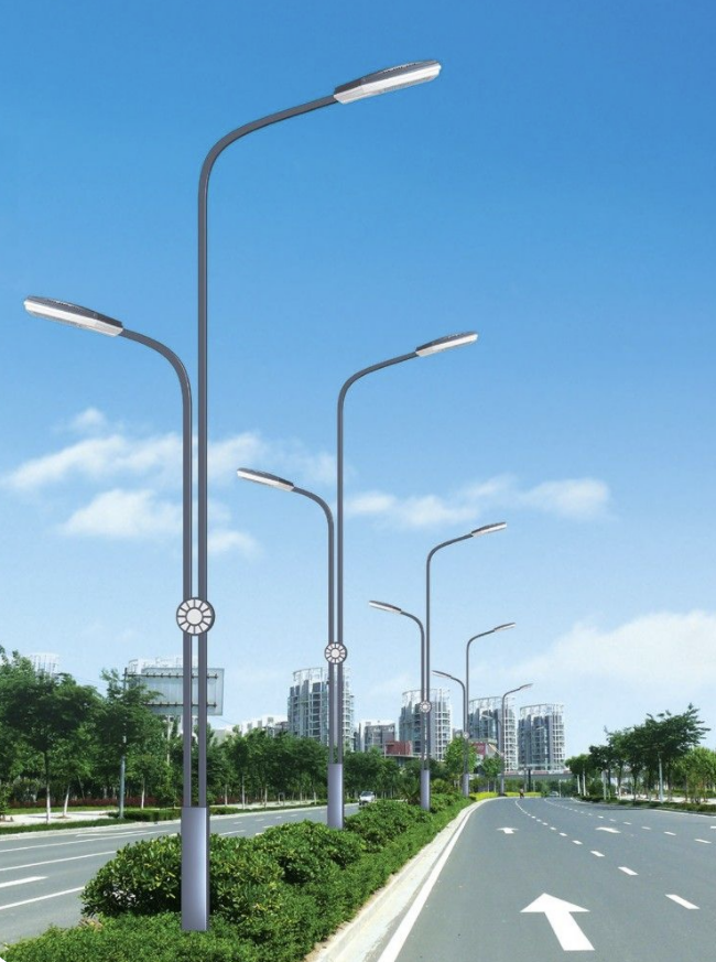 6M 8M 10m 12M 14M Galvanized Steel Street palo leggero per illuminazione della strada principale 2