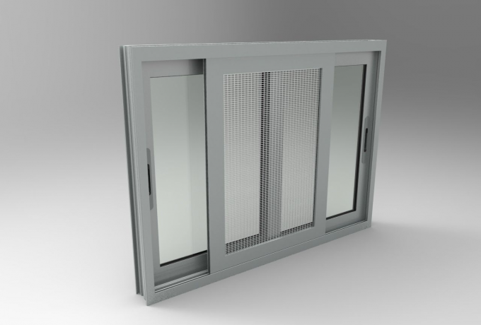 Impatto di alluminio Windows scorrevole di uragano della rottura termica con doppio vetro 0