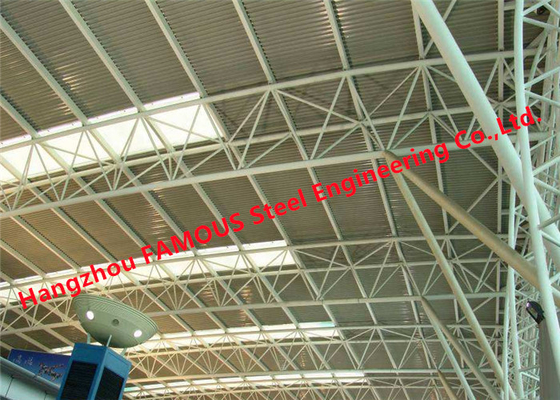 Cina ETFE PTFE ha ricoperto la norma dell'America Europa del baldacchino della capriata del tetto del tessuto di acciaio per costruzioni edili della membrana dello stadio fornitore