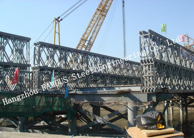 Tipo ponte Bailey d'acciaio modulare della piattaforma di fila del doppio HD200 che solleva installazione in sito 0