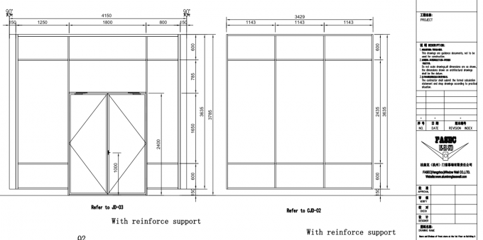 Scaletta media anteriore Windows del deposito di vetro di alluminio di NFRC e porte 2