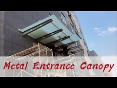 Canopy di vetro metallico